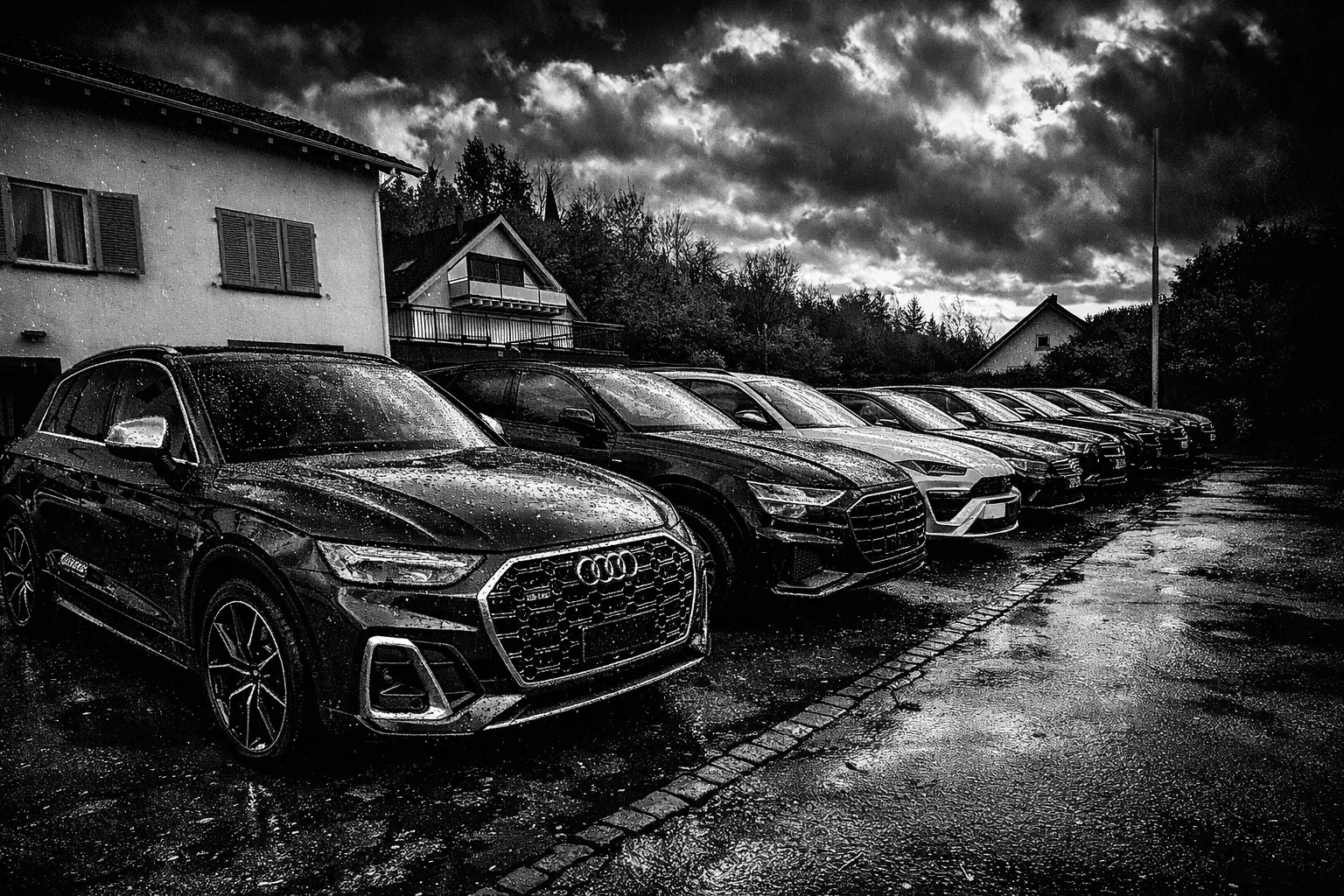 Fahrzeuge auf dem Hof, Foto aus dem bisherigen Webauftritt von KVK Autohaus AG